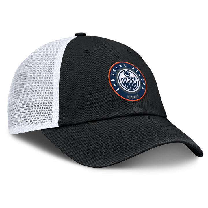 Edmonton Oilers Fanatics Averie Black Unstructured Meshback Snapback Hat