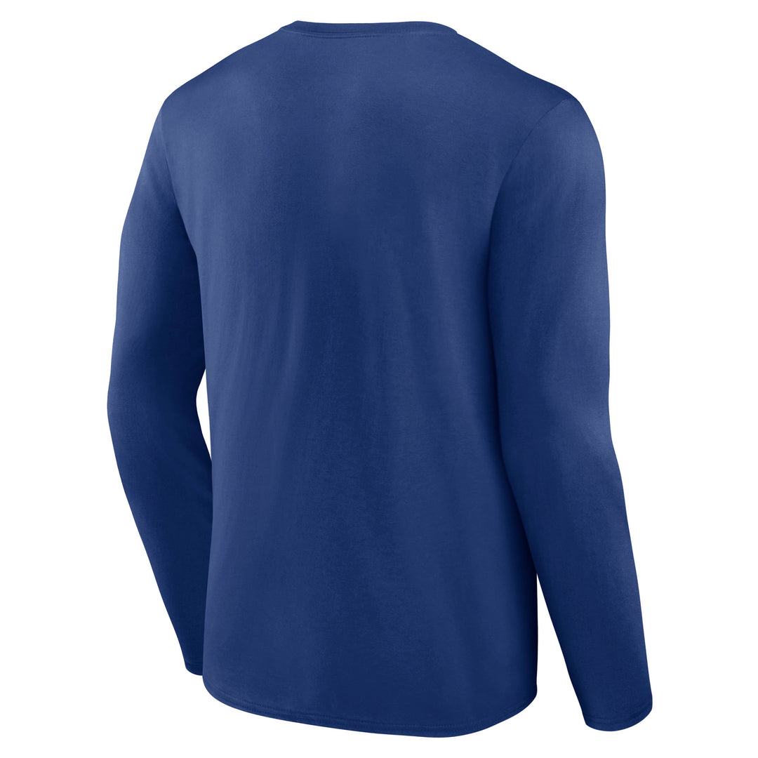 Edmonton Oilers Fanatics Fundamentals Headline Blue Long Sleeve T-Shirt