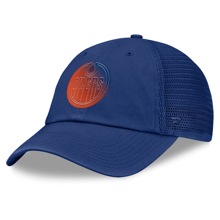 Edmonton Oilers Fanatics Monochrome Insider Blue Trucker Snapback Hat