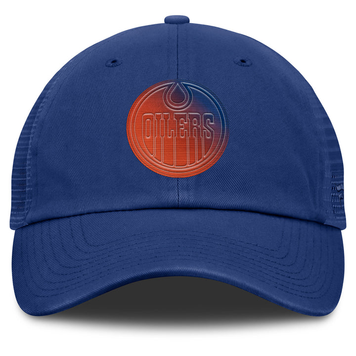 Edmonton Oilers Fanatics Monochrome Insider Blue Trucker Snapback Hat