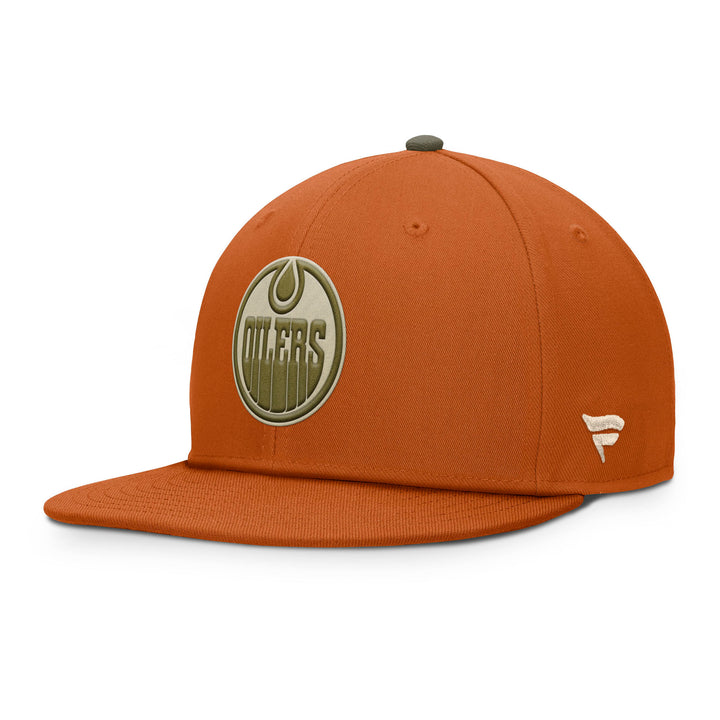 Edmonton Oilers Fanatics Orange Hunter Flat Brim Snapback Hat