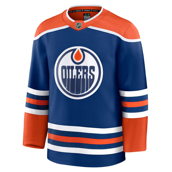 Edmonton Oilers Fanatics Blank Premium Royal Blue Home Jersey