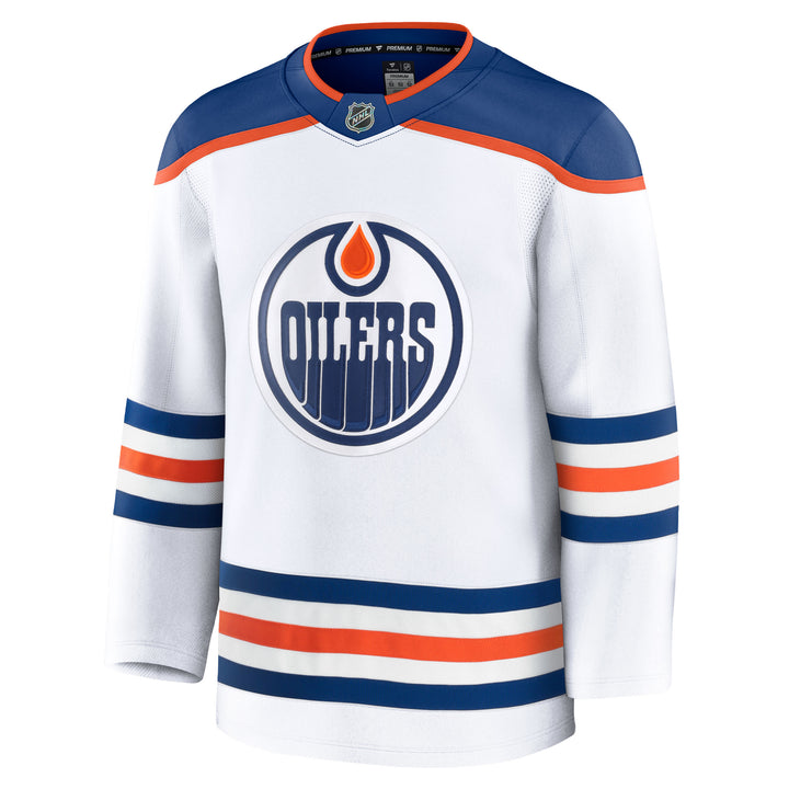 Edmonton Oilers Fanatics Blank Premium White Away Jersey