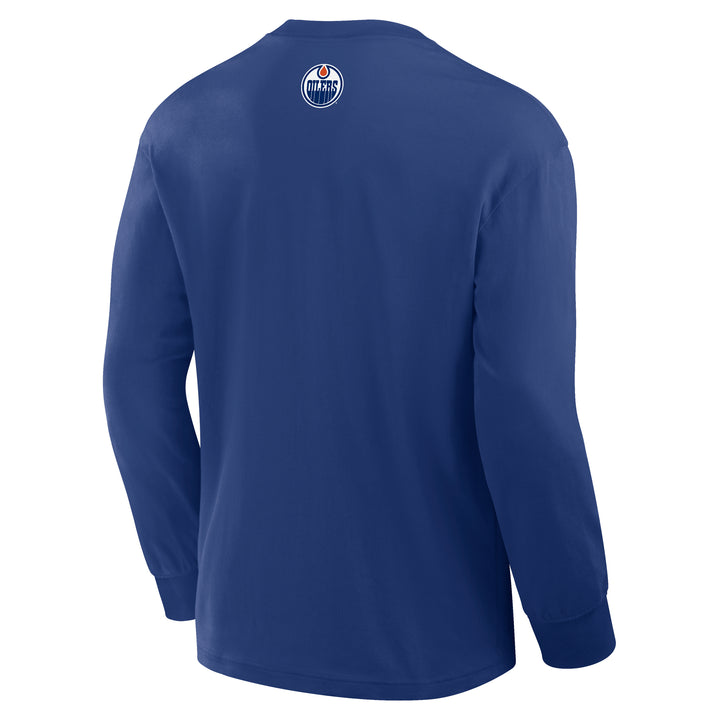 Edmonton Oilers Fanatics Rewind Heritage Blue Long Sleeve T-Shirt