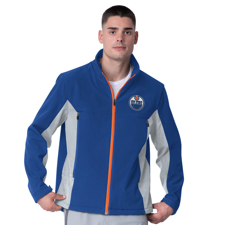 Edmonton Oilers G-III Blue Team Player Full-Zip Jacket