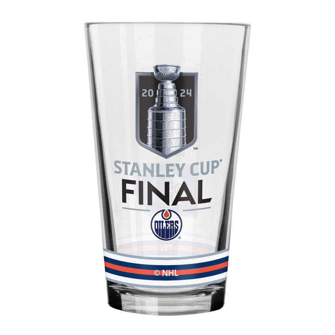 Edmonton Oilers 2024 Stanley Cup Final 16 oz Mixing/Pint Glass