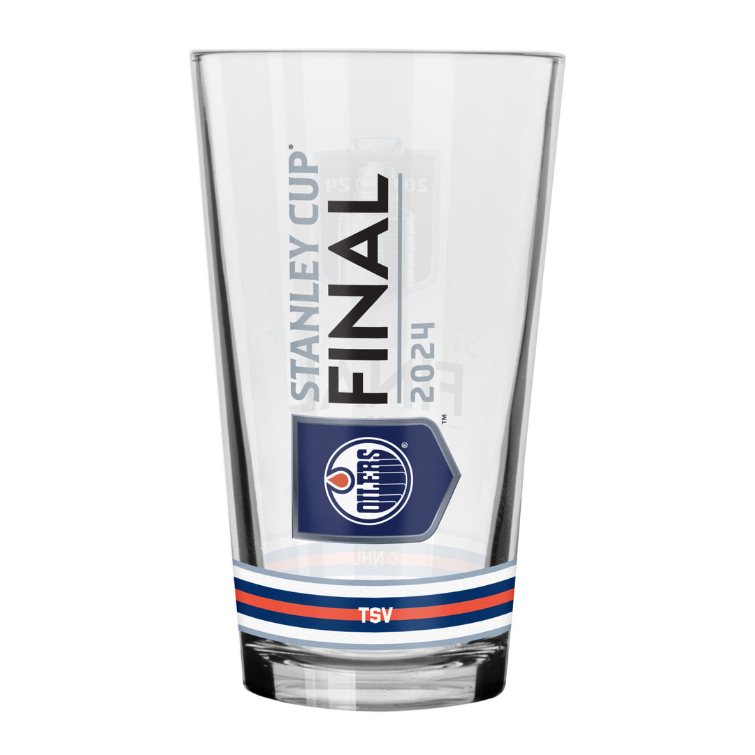 Edmonton Oilers 2024 Stanley Cup Final 16 oz Mixing/Pint Glass