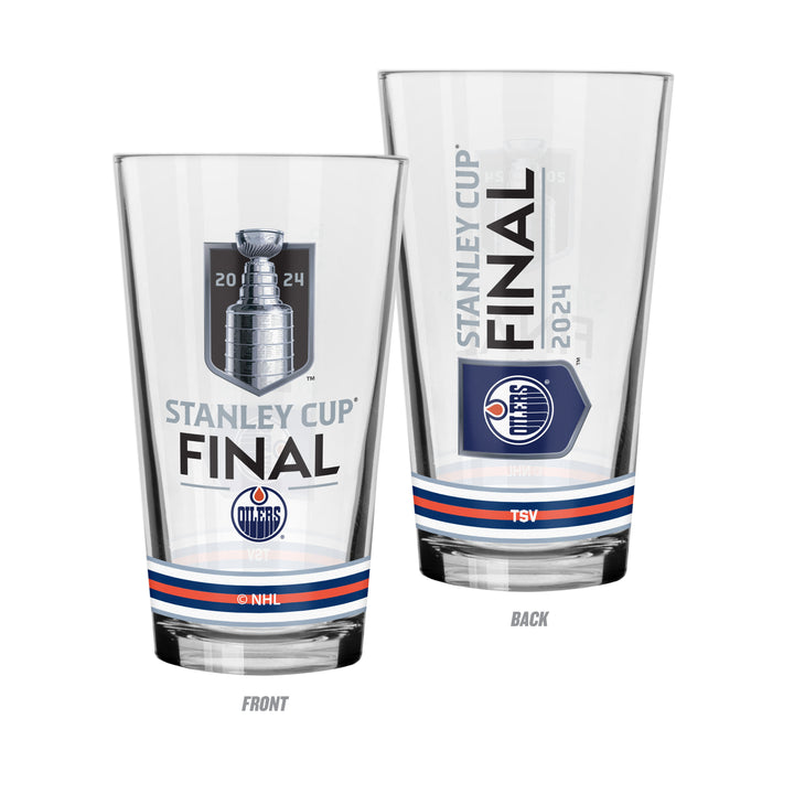 Edmonton Oilers 2024 Stanley Cup Final 16 oz Mixing/Pint Glass