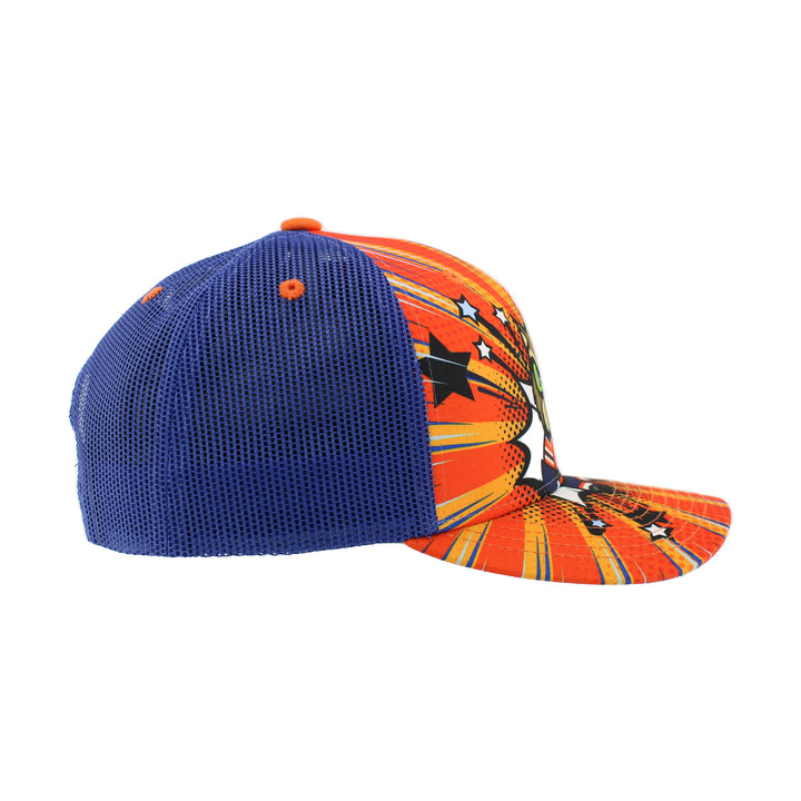 Edmonton Oilers Kids Orange Zephyr Burst Out Hunter Adjustable Hat