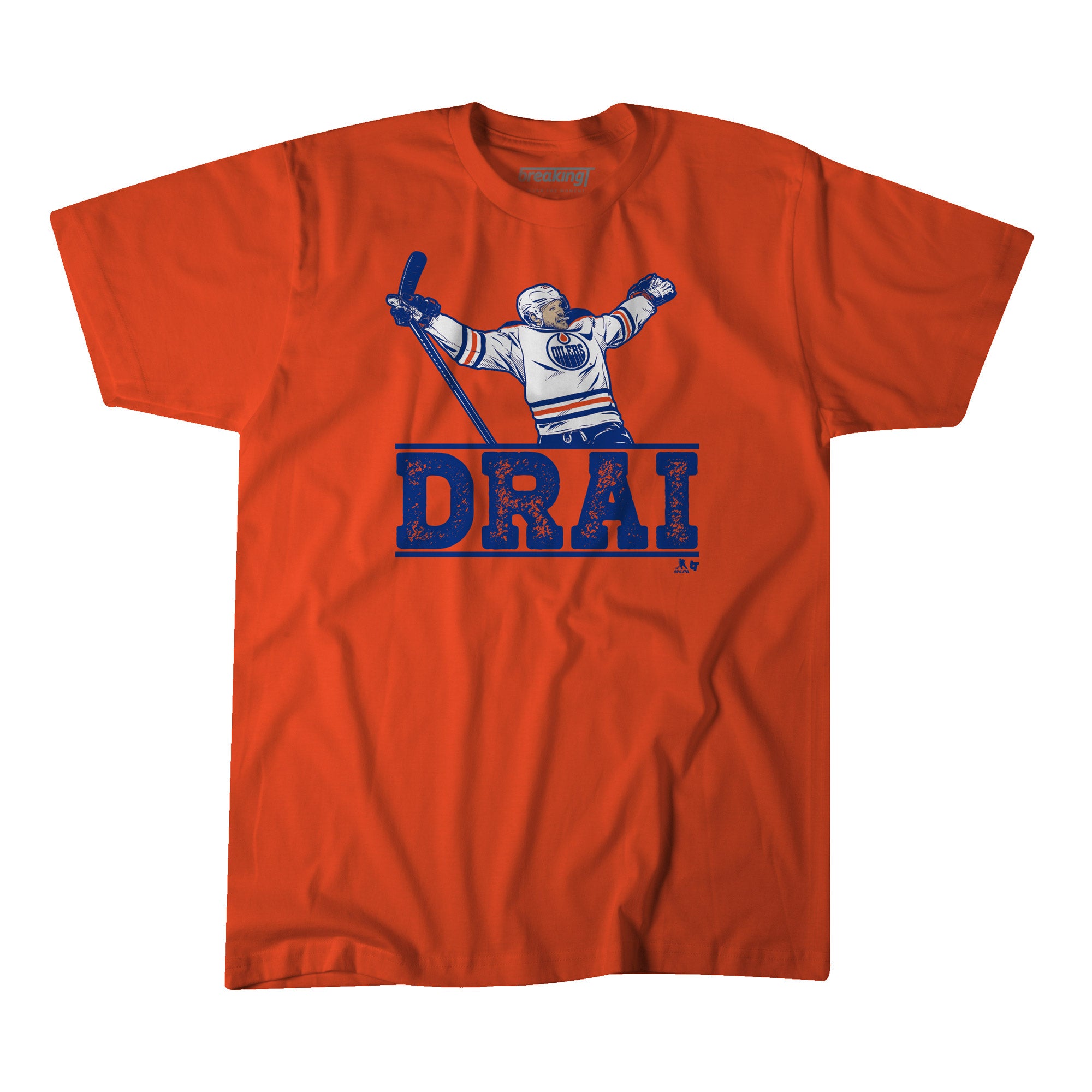 Leon Draisaitl Edmonton Oilers “DRAI” Orange T-Shirt – ICE District ...