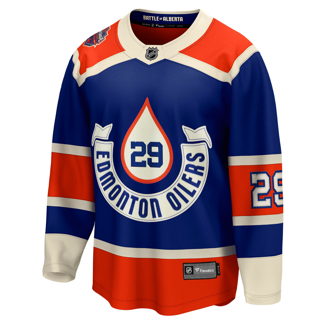 Men's Edmonton Oilers Leon Draisaitl Fanatics Branded Blue 2023