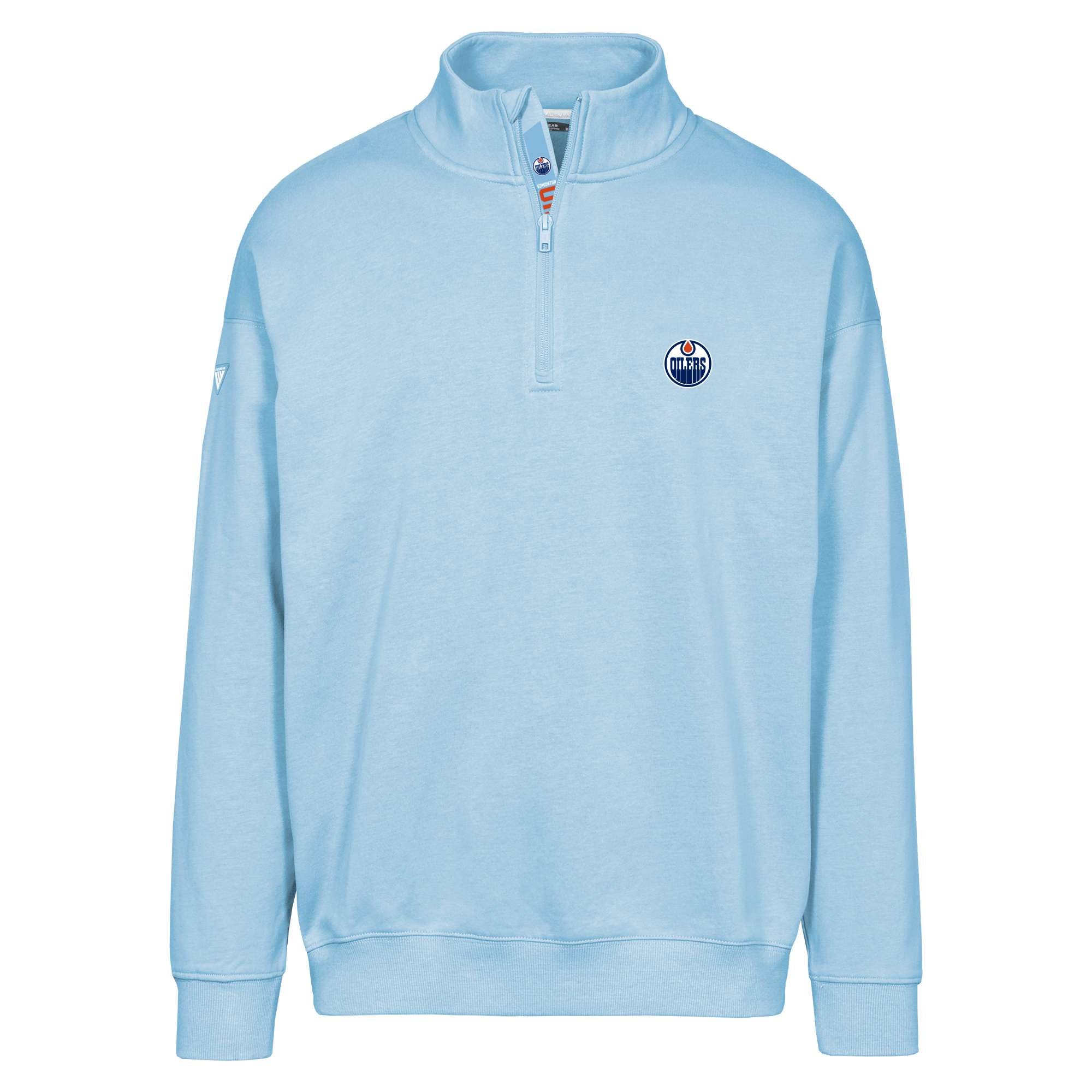 Edmonton Oilers Levelwear Murray Powder Blue Half Zip Sweatshirt MD