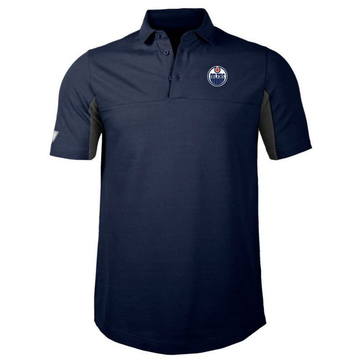 Edmonton Oilers Levelwear Rival Navy Polo