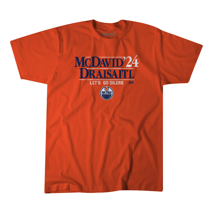 Edmonton Oilers “McDavid-Draisaitl '24 Campaign" Orange T-Shirt