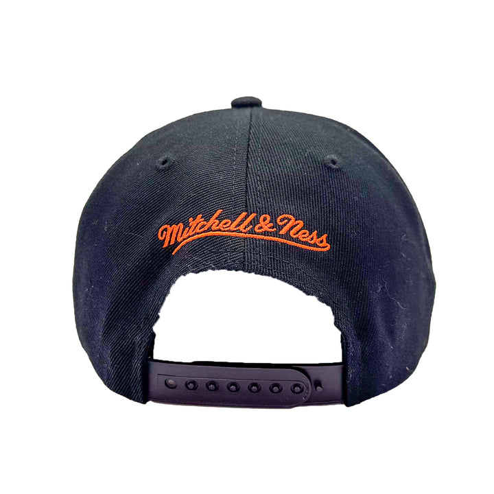 Edmonton Oilers Mitchell & Ness Black Net Graphic Snapback Hat