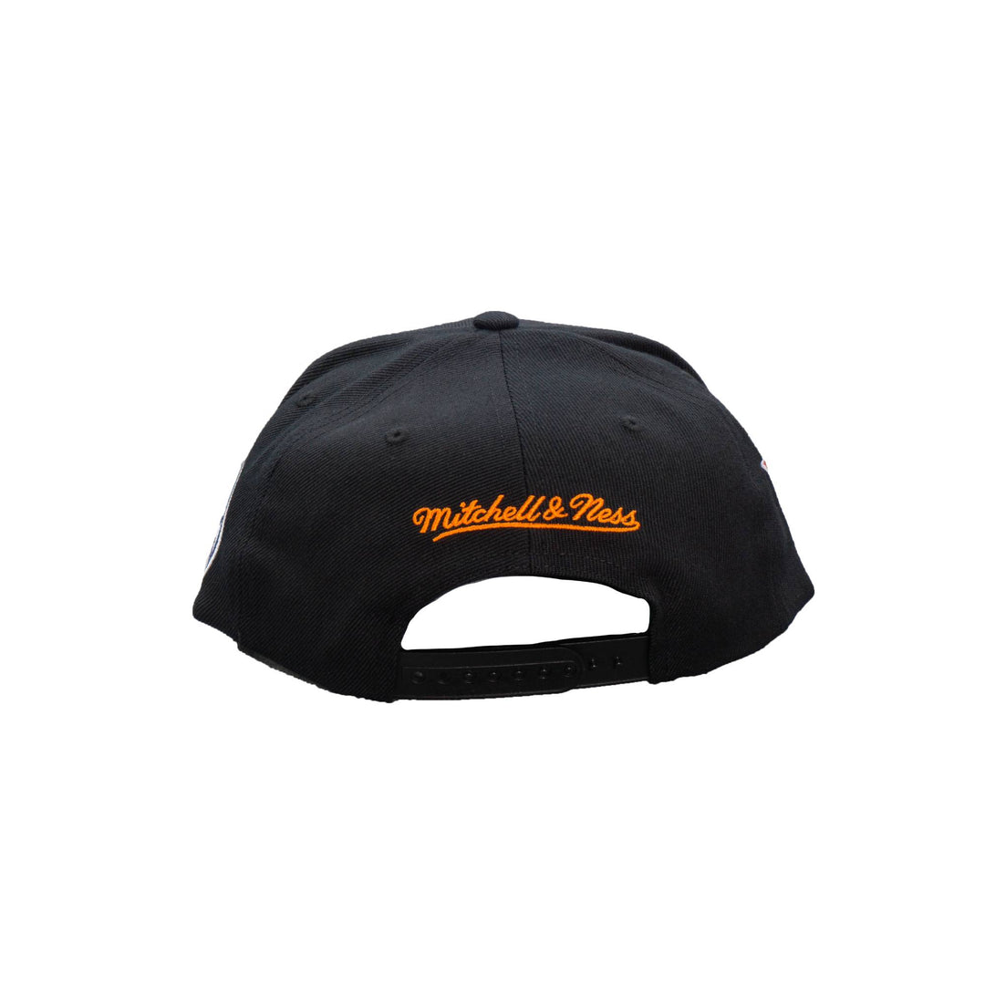 Edmonton Oilers Mitchell & Ness Black Triple Play Snapback Hat