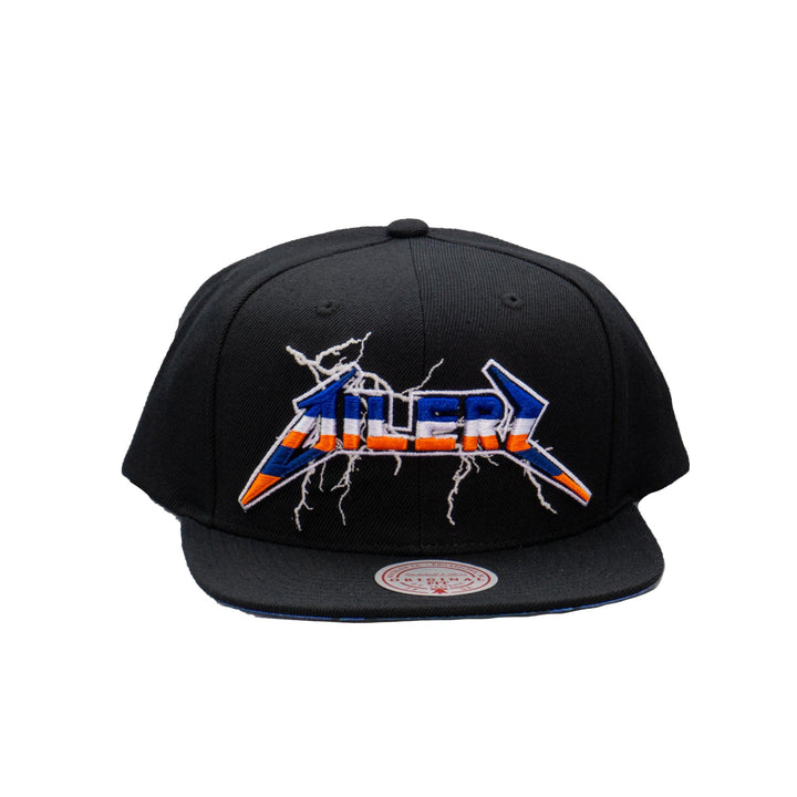 Edmonton Oilers Mitchell & Ness Blaze Of Glory Black Snapback Hat