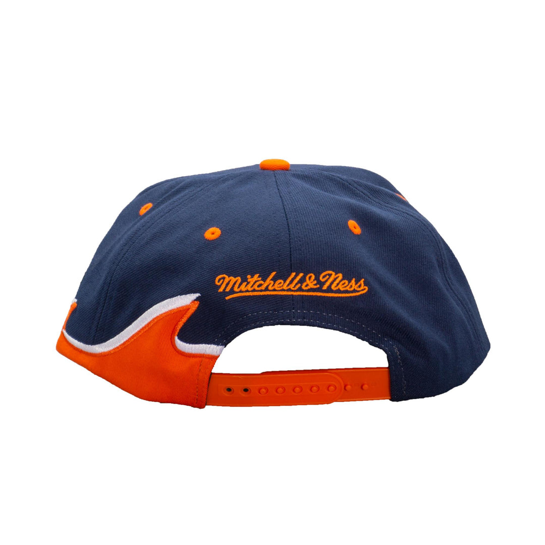 Edmonton Oilers Mitchell & Ness Navy Rising Tide Snapback Hat