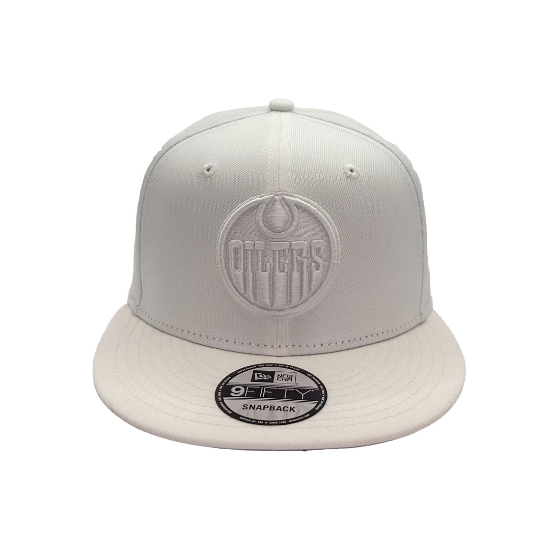 Edmonton Oilers New Era White Out 9FIFTY Snapback Hat
