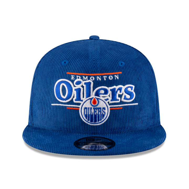 Edmonton Oilers New Era Blue Corduroy Throwback 9FIFTY Snapback Hat