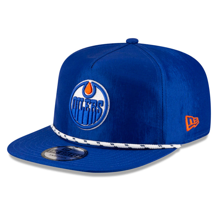 Edmonton Oilers New Era Blue Nylon Rope Throwback GOLFER Snapback Hat