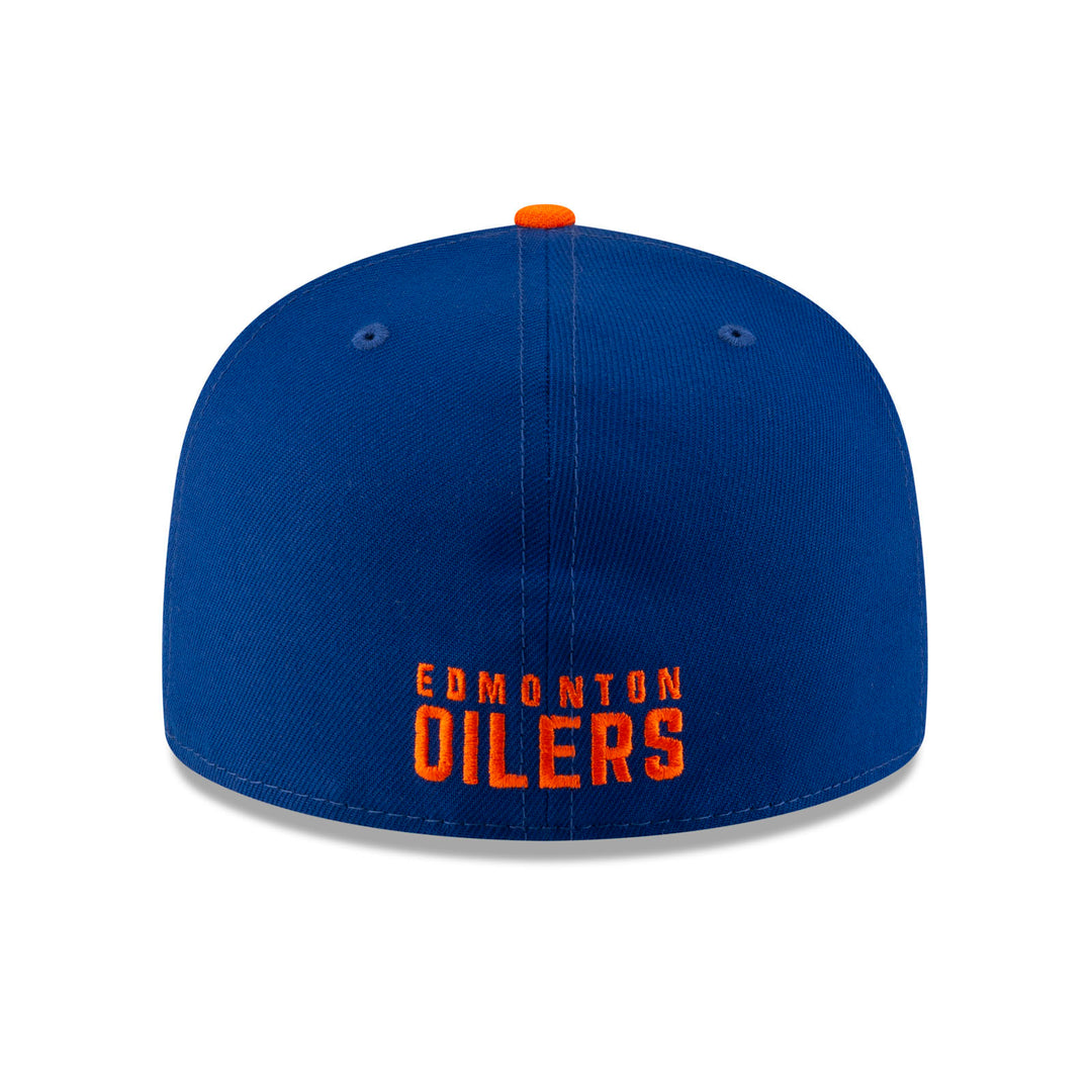 Edmonton Oilers New Era Blue & Orange Hidden Royal 59FIFTY Fitted Logo Hat