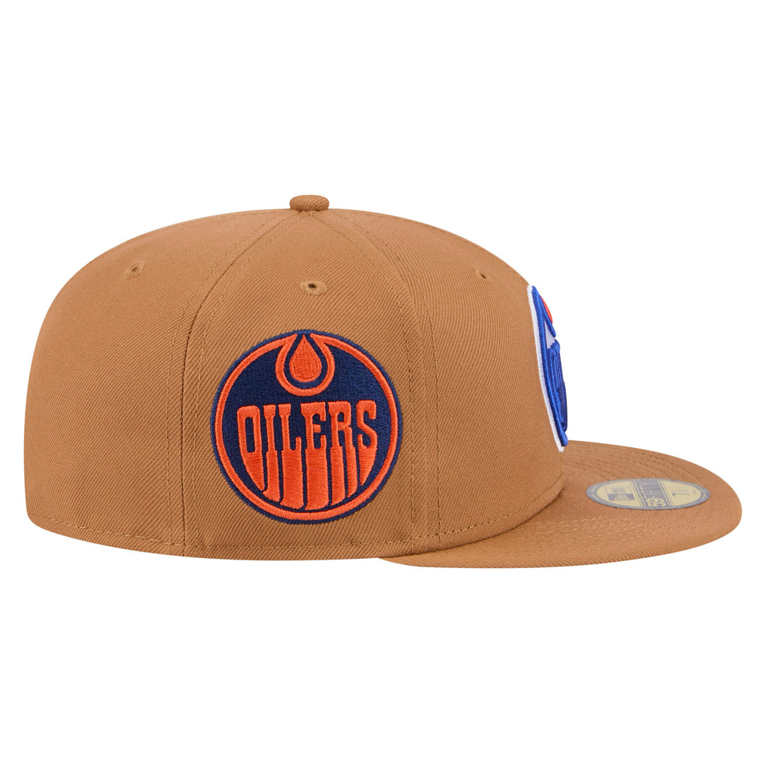 Edmonton Oilers New Era Brown Color Pack 59FIFTY Fitted Hat