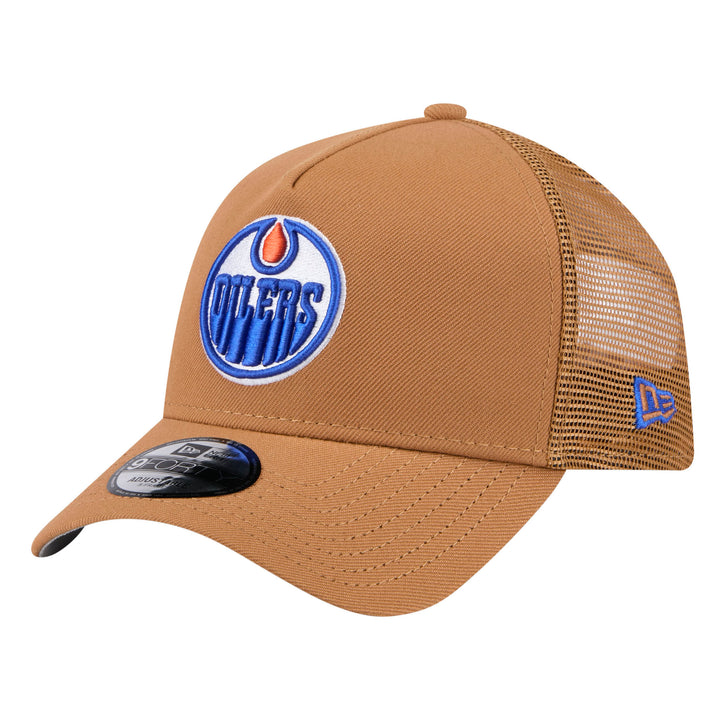 Edmonton Oilers New Era Brown Color Pack 9FORTY Meshback Snapback Hat