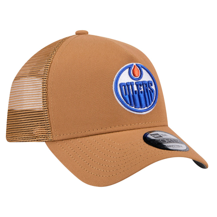 Edmonton Oilers New Era Brown Color Pack 9FORTY Meshback Snapback Hat