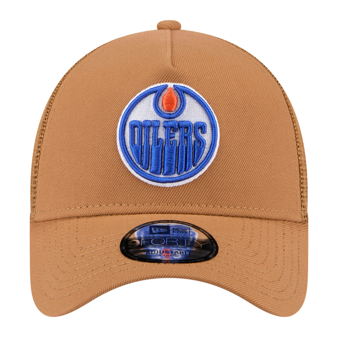 Edmonton Oilers New Era Brown Color Pack 9FORTY Meshback Snapback Hat