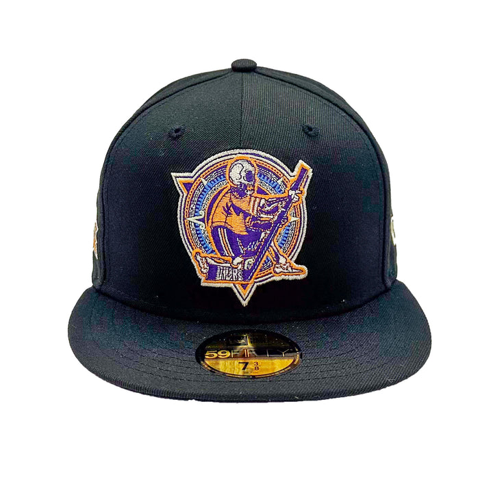 Edmonton Oilers New Era Dia de los Muertos (Day of the Dead) Black 59FIFTY Fitted Logo Hat