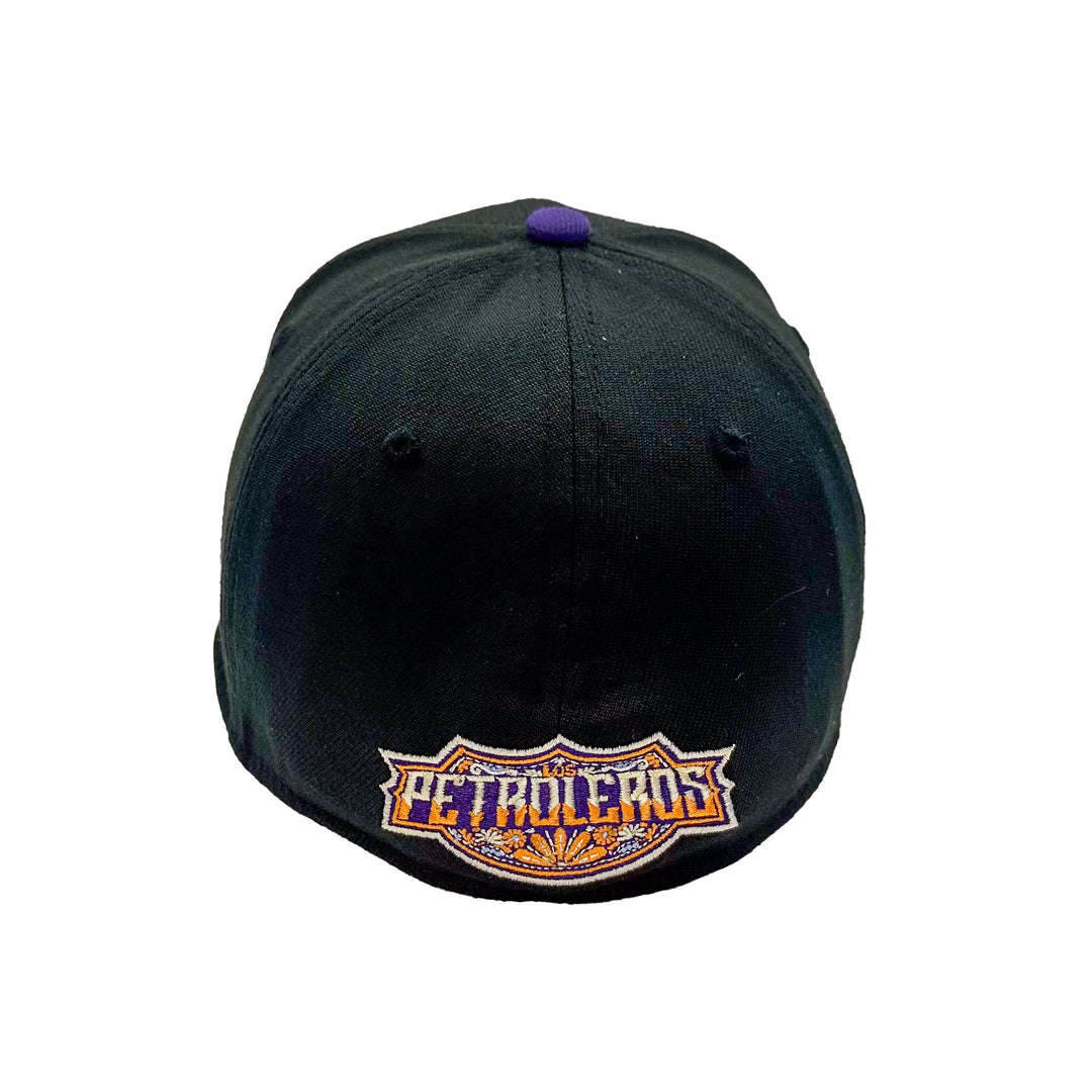 Edmonton Oilers New Era Dia de los Muertos (Day of the Dead) Black & Purple 39THIRTY Flex Hat