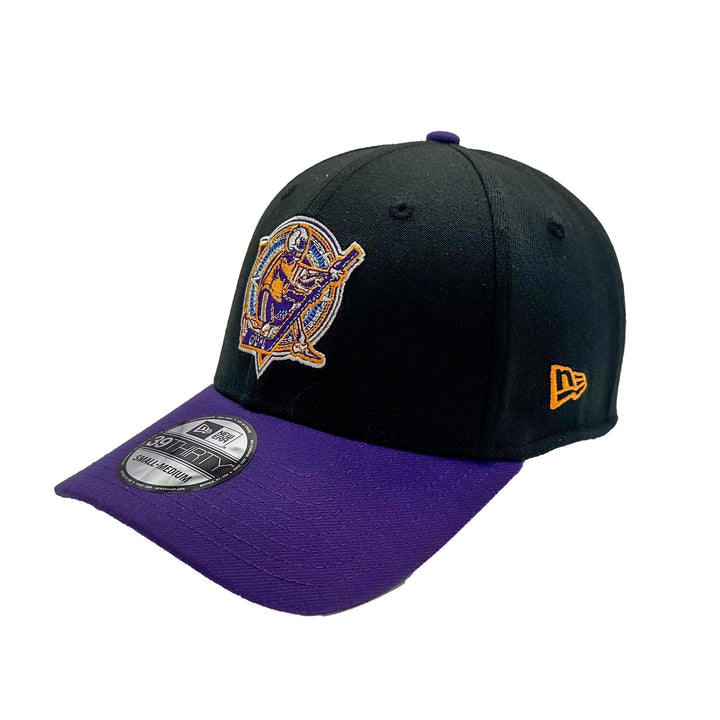 Edmonton Oilers New Era Dia de los Muertos (Day of the Dead) Black & Purple 39THIRTY Flex Hat