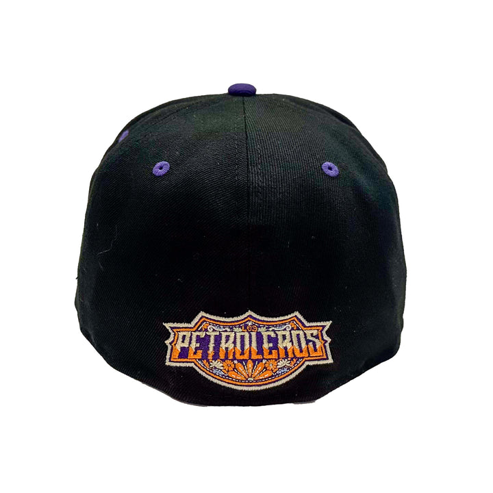 Edmonton Oilers New Era Dia de los Muertos (Day of the Dead) Black & Purple 59FIFTY Fitted Logo Hat