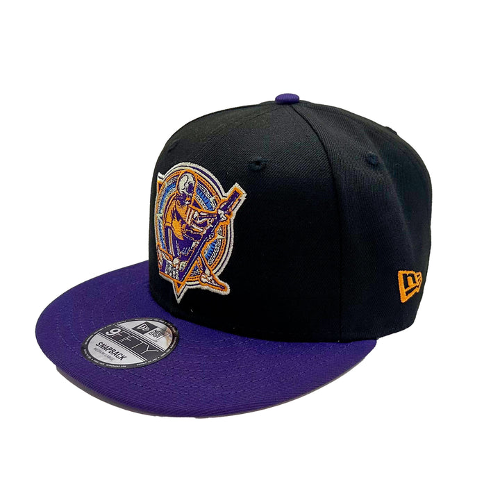 Edmonton Oilers New Era Dia de los Muertos (Day of the Dead) Black & Purple 9FIFTY Snapback Hat