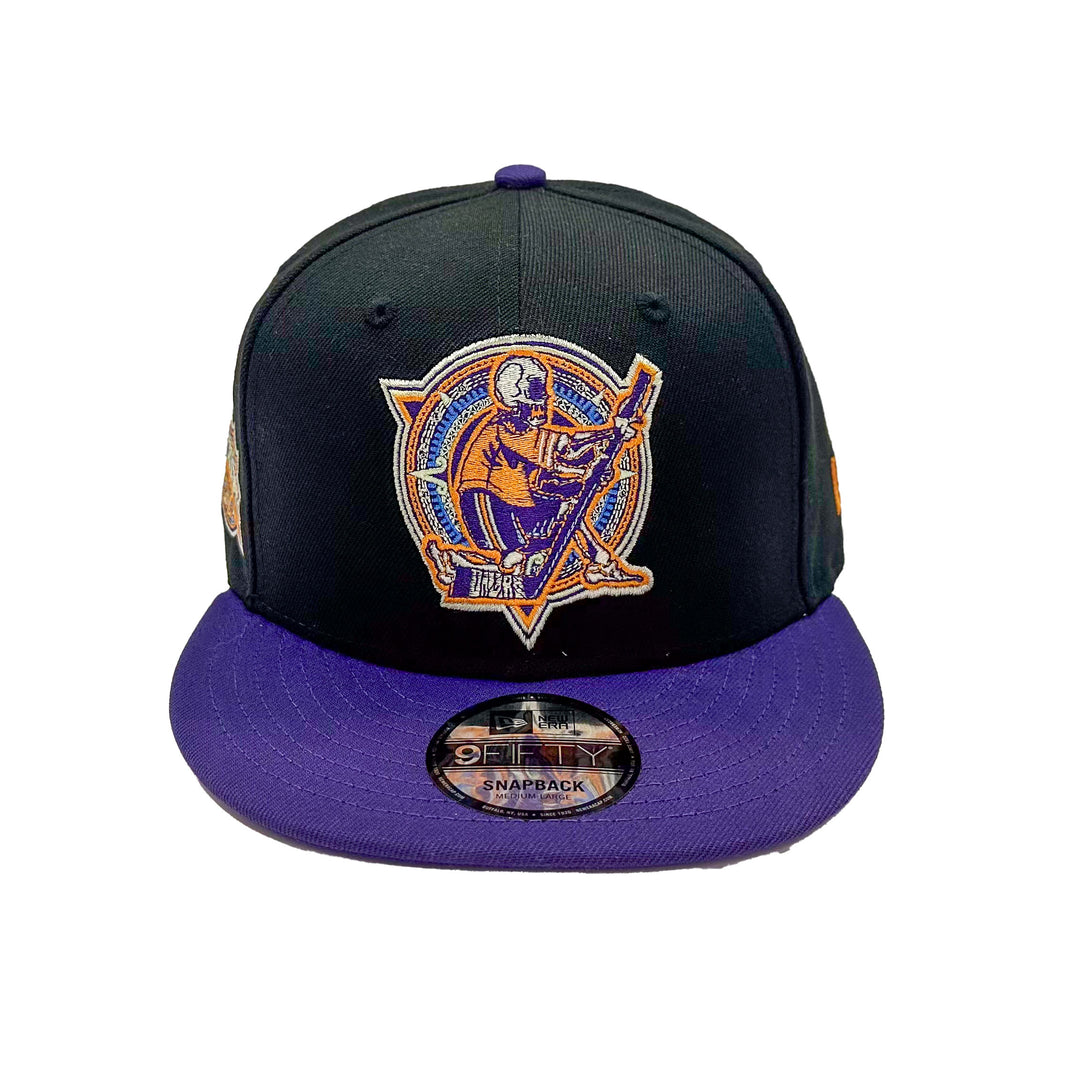 Edmonton Oilers New Era Dia de los Muertos (Day of the Dead) Black & Purple 9FIFTY Snapback Hat