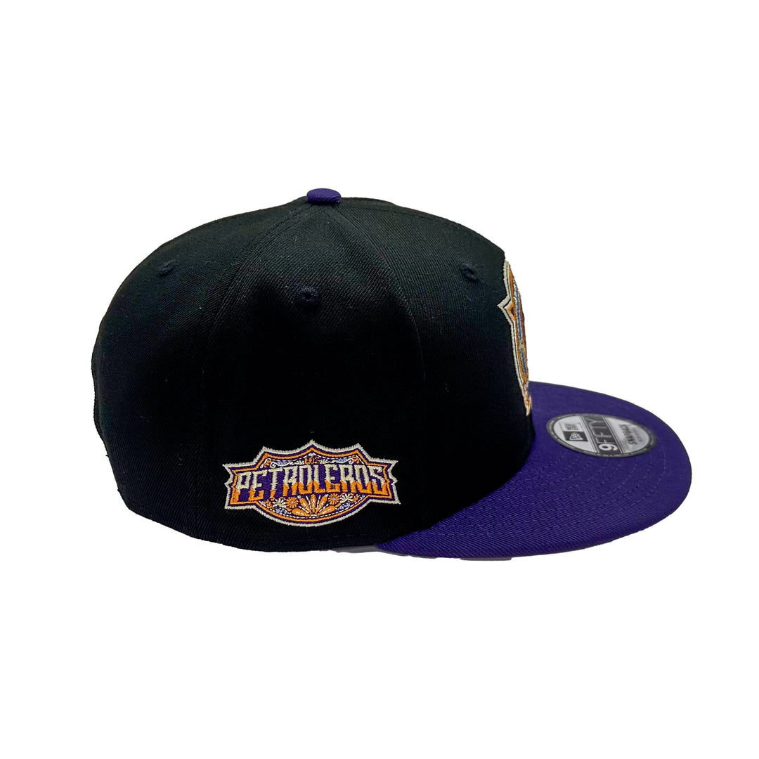 Edmonton Oilers New Era Dia de los Muertos (Day of the Dead) Black & Purple 9FIFTY Snapback Hat