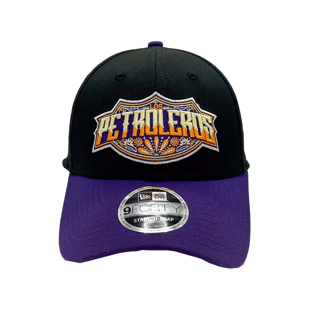 Edmonton Oilers New Era Dia de los Muertos (Day of the Dead) Black & Purple 9FORTY Snapback Hat