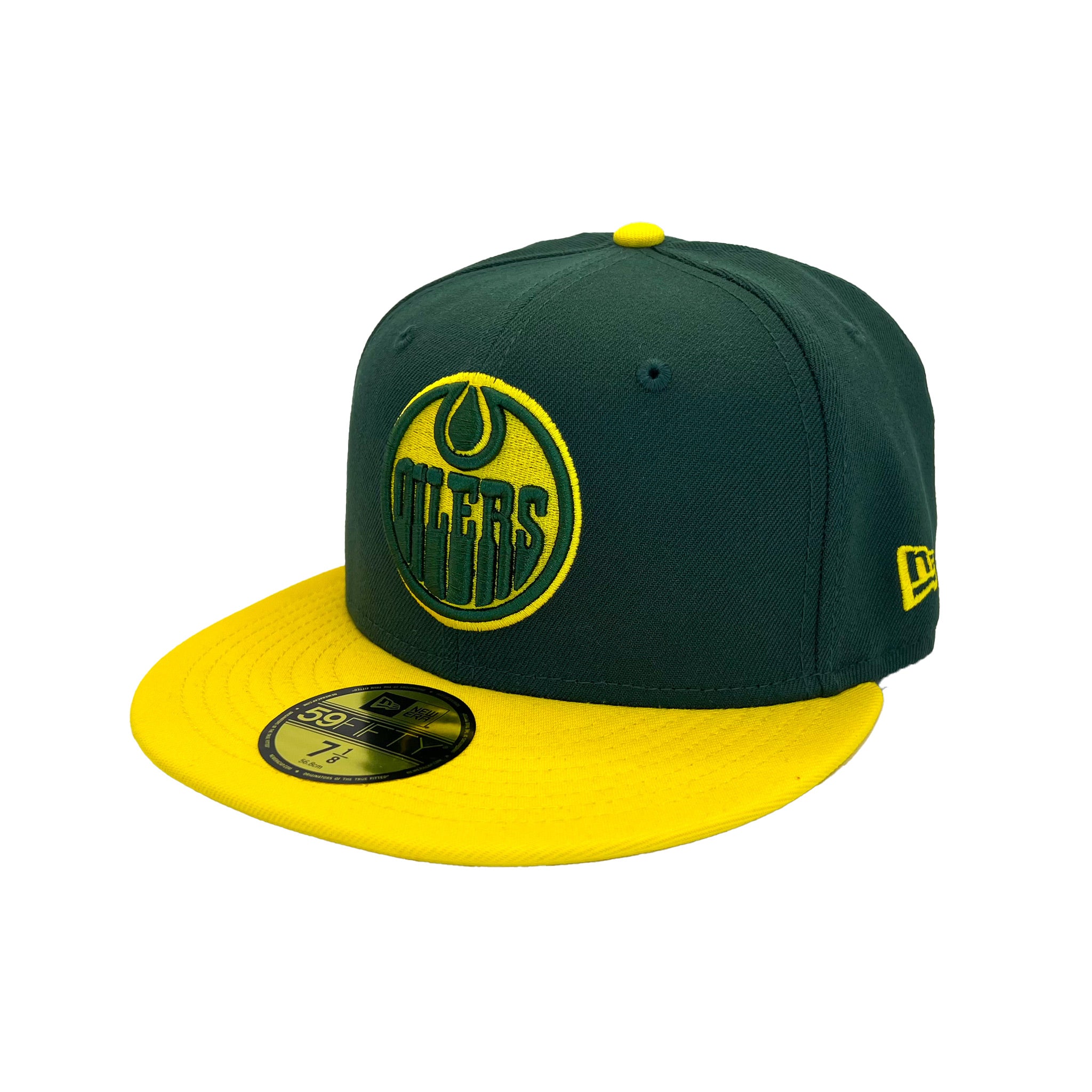 Edmonton Oilers New Era Green Gold City Collection 59FIFTY Fitted Hat