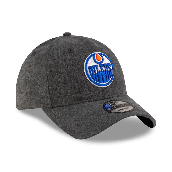 Edmonton Oilers New Era Grey Rugged Throwback 9TWENTY Adjustable Hat