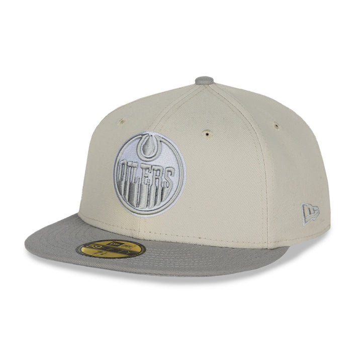 Edmonton Oilers New Era Grey Two-Tone Stone Color Pack 59FIFTY Fitted Hat