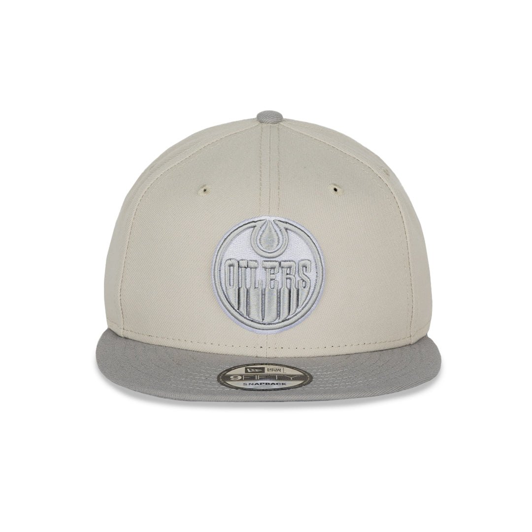 Edmonton Oilers New Era Grey Two-Tone Stone Color Pack 9FIFTY Snapback Hat