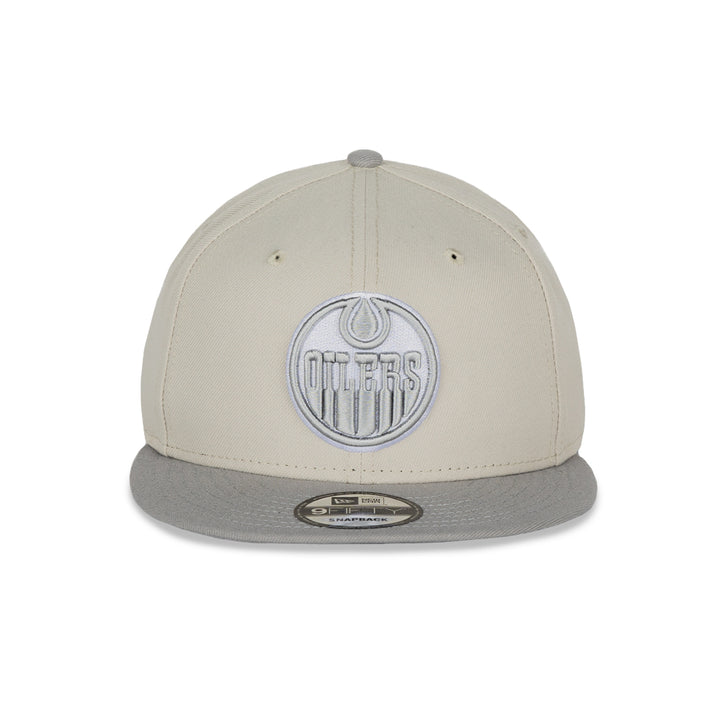 Edmonton Oilers New Era Grey Two-Tone Stone Color Pack 9FIFTY Snapback Hat