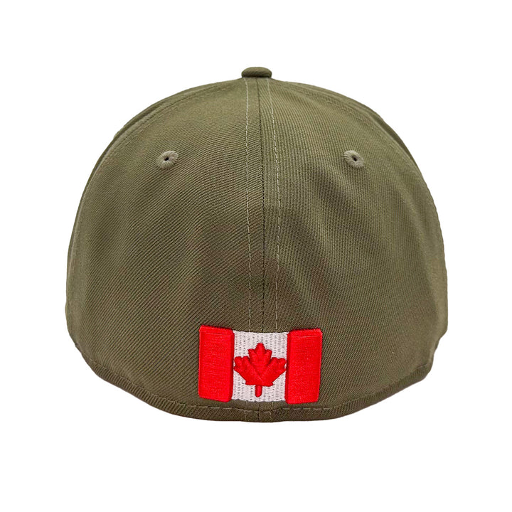 Edmonton Oilers New Era Olive Green Poppy 59FIFTY Fitted Logo Hat