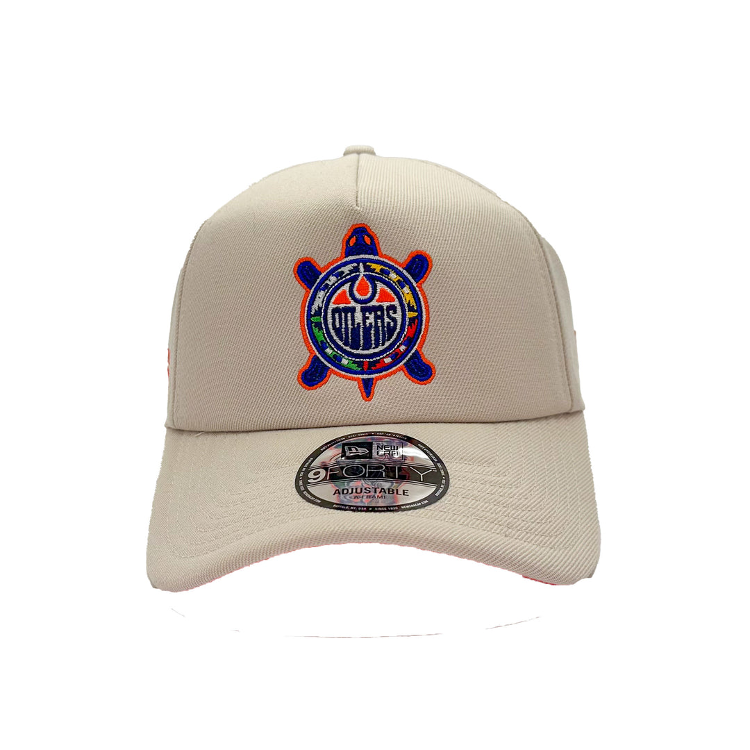 Edmonton Oilers New Era Stone Turtle Island 9FORTY Snapback Hat