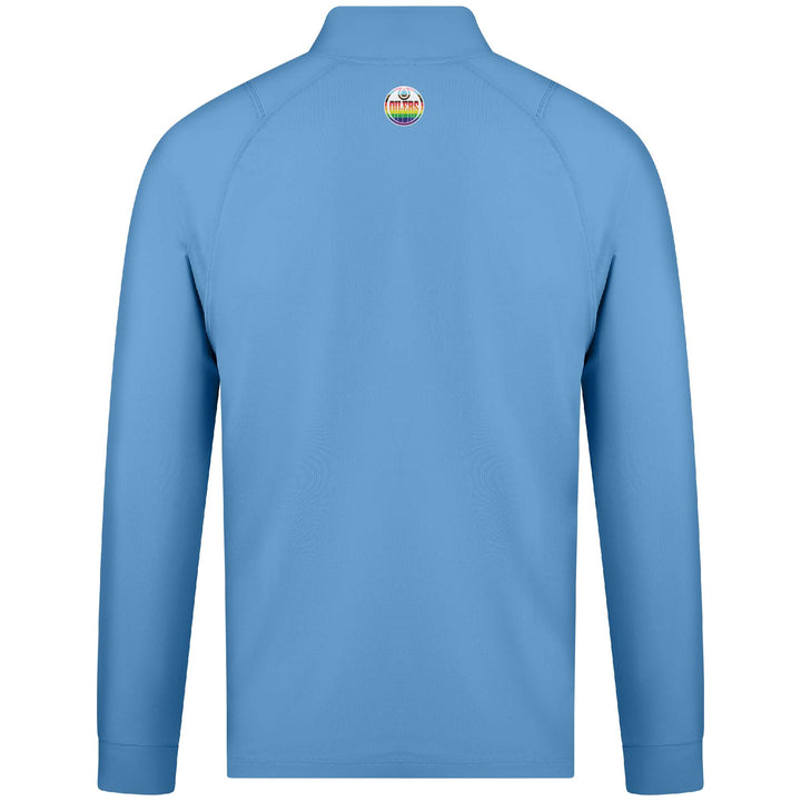 Edmonton Oilers Levelwear Pride Theory Sky Blue Half-Zip Sweatshirt