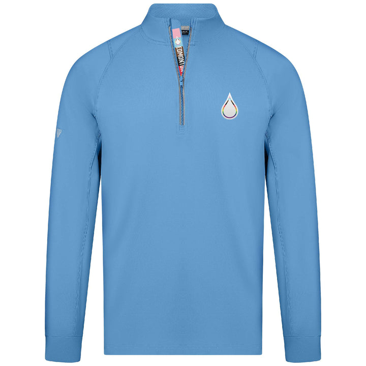 Edmonton Oilers Levelwear Pride Theory Sky Blue Half-Zip Sweatshirt