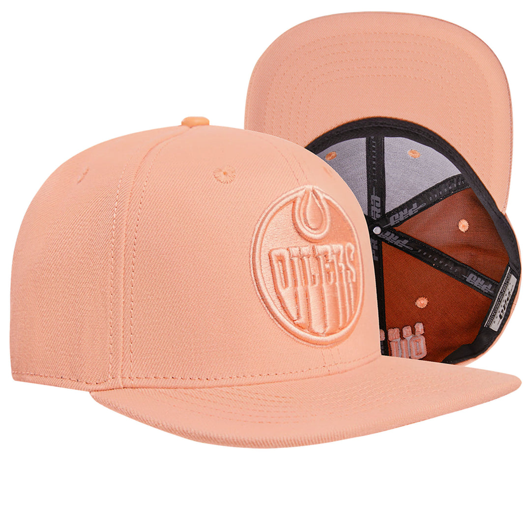 Edmonton Oilers Pro Standard Neutrals Coral Wool Snapback Hat