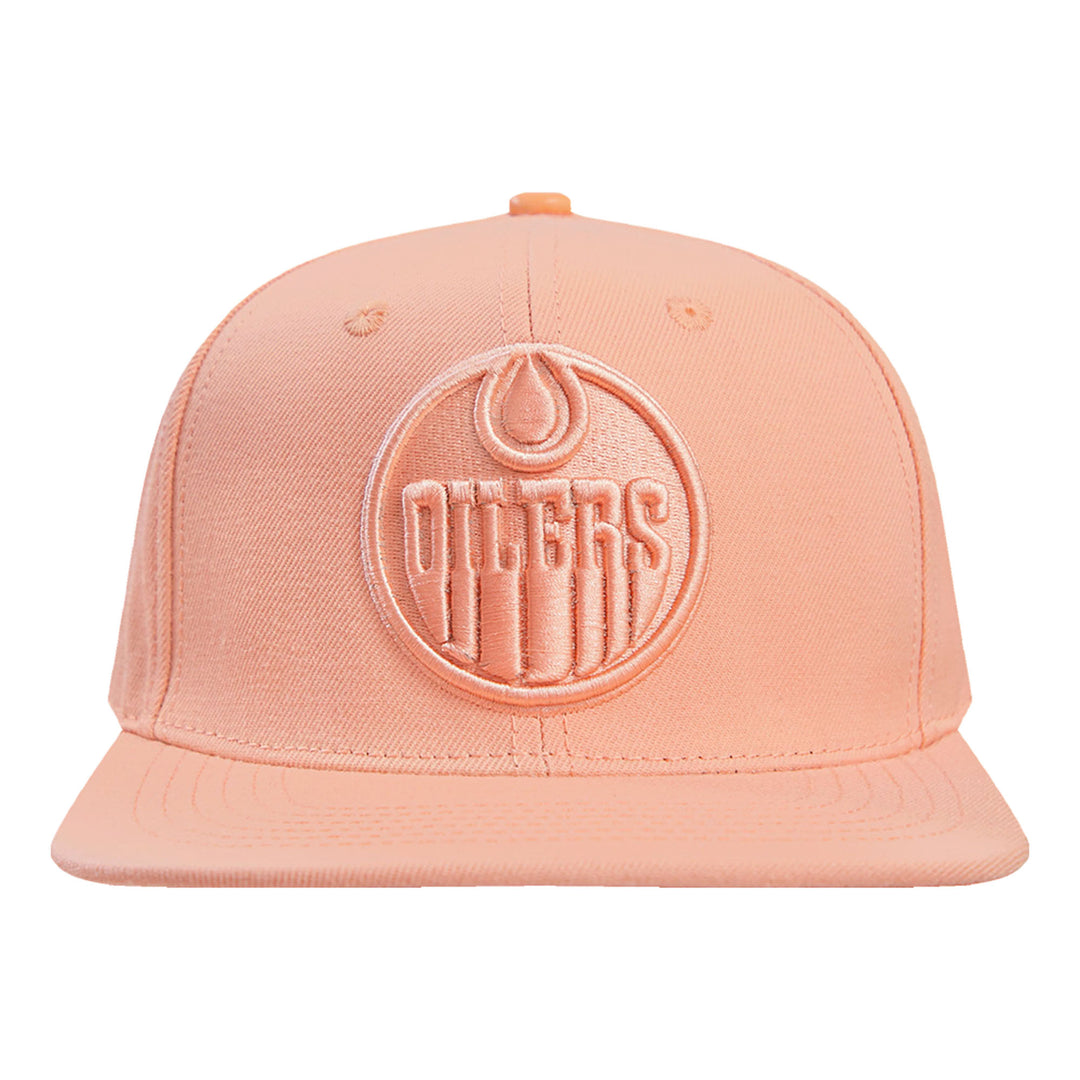 Edmonton Oilers Pro Standard Neutrals Coral Wool Snapback Hat