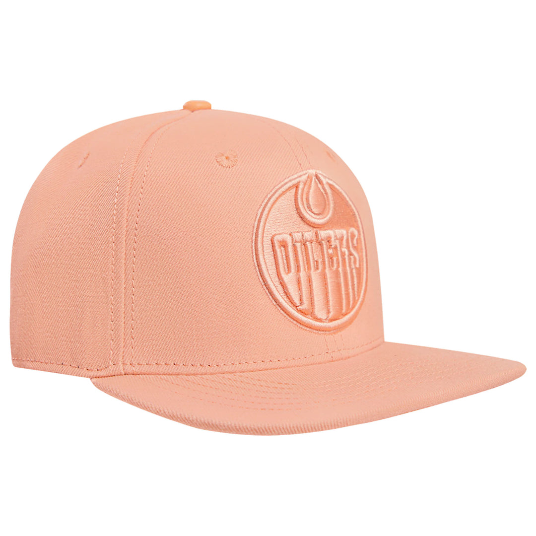 Edmonton Oilers Pro Standard Neutrals Coral Wool Snapback Hat